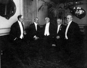 Walter Kemmerer and President Pedro Nel Ospina during the Kemmerer Mission 1923